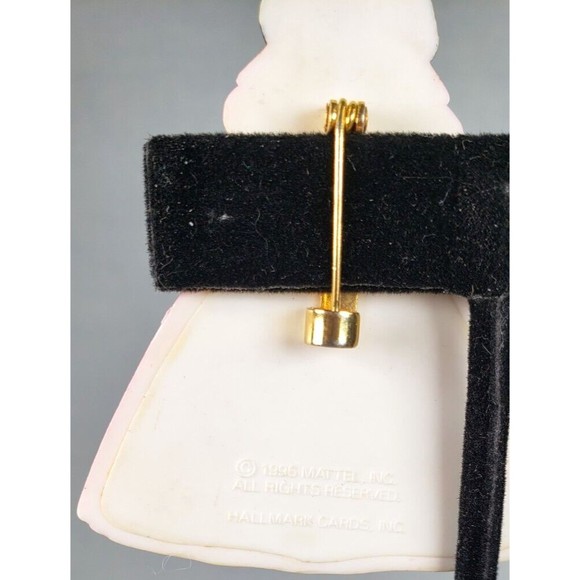 Vintage 1996 Hallmark Barbie Sweet Valentine Pink Dress Lapel Pin Brooch - Picture 7 of 10